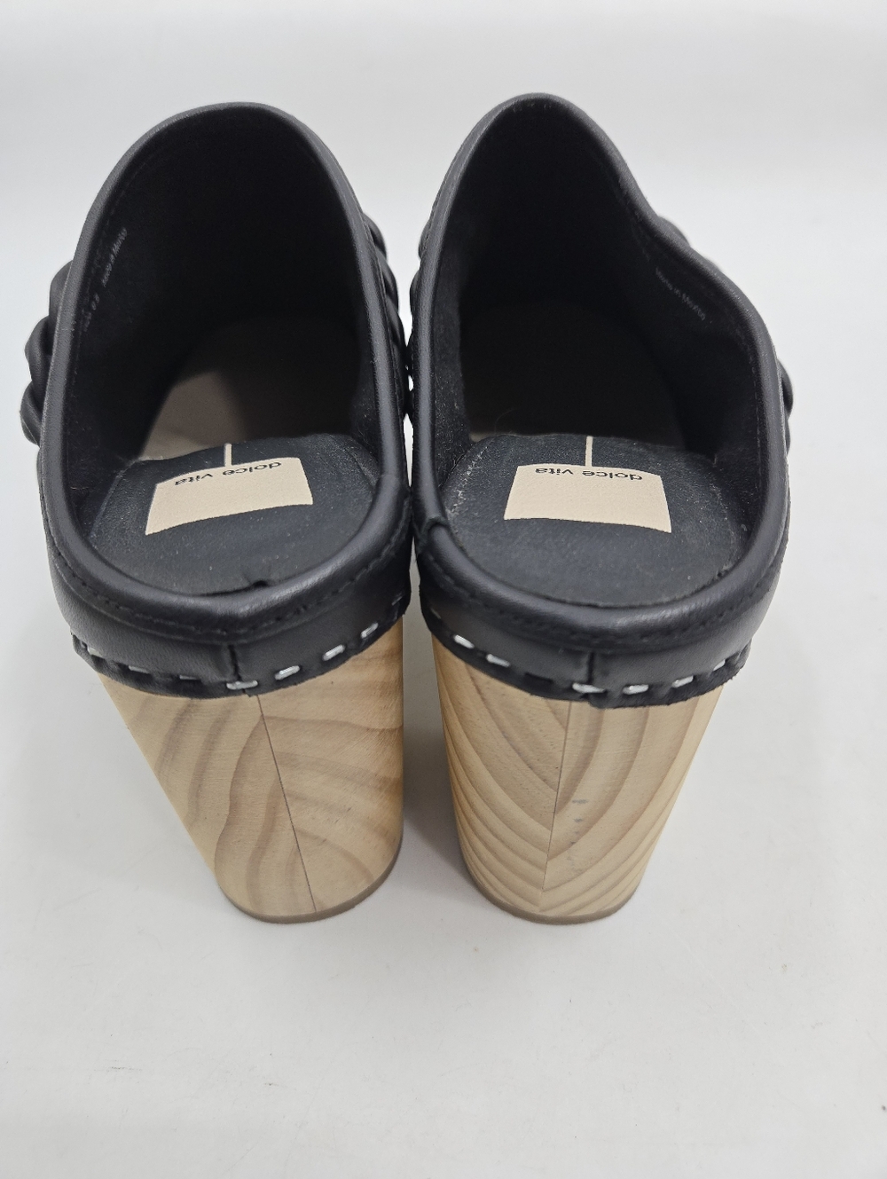 Dolce Vita Hila Black Leather Clogs - Picture 9 of 14